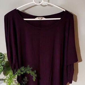 41 Hawthorn plum dolman sleeve tunic